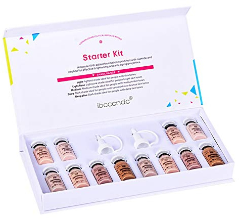 Allbestaye Foundation Liquid for Microneedling System Semi Permanent Base Concealer Waterproof Glow Makeup Set (Set B)