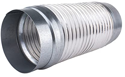 Tubo flessibile in alluminio flessibile con connettore, tubo di ventilazione, diametro 100 mm, 0,5 m