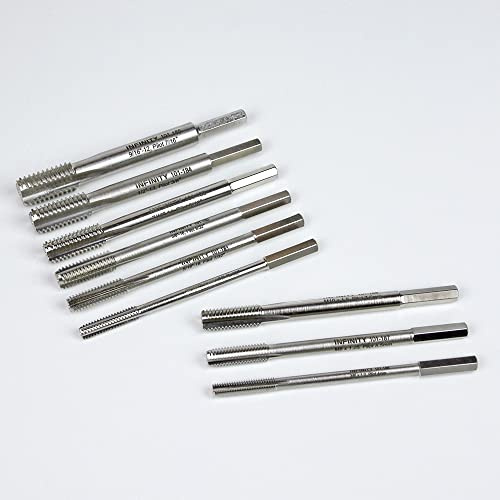 Infinity Cutting Tools 9-Pc. Master Wood Tap Set| Made Specifically for Wood | High Speed Steel and Chrome-Armor Plated