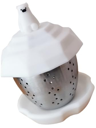HOMSFOU Loose Leaf Tea Filters Polar Bear Silicone Tea Strainer Leakproof and Elegant