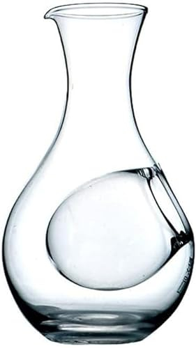 Red Wine Decanter, 400ML Red Wine Carafe, Creative Japanese Style Glass Wine Bottle Thumb Hole Sake Glass Ice Jug Cooling Room Wine Pourer Decanter