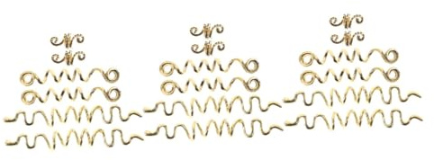 HONMEET 18pièces Accessoires De Cheveux Dreadlocks Spirale Dorées Pour Tresses Et Ornements Capillaires Parfaits Pour Les Styles Et Occasions