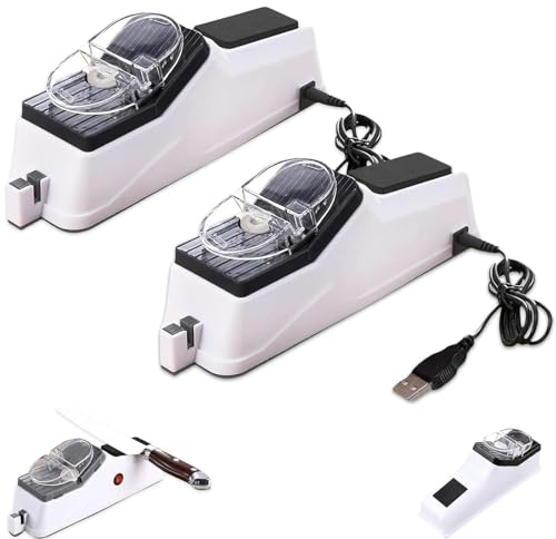 Afilador de cuchillos eléctrico Surudoisharp Pro, afilador eléctrico de cuchillos Prosharpen con 5 segundos para afilado rápido, afilador profesional multifuncional con cubierta protectora (2)