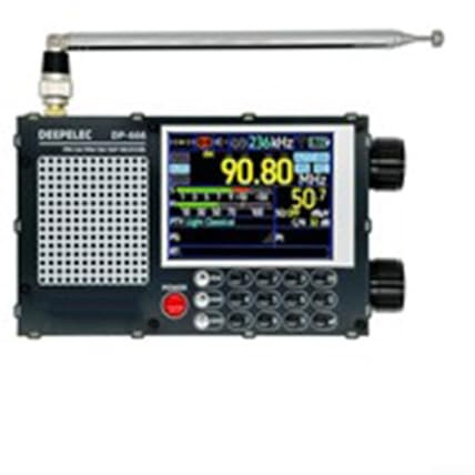 Radio numérique compacte TEF6686 - Puce FM AM - Récepteur à ondes courtes - Corps en aluminium - 1438 cm - Portable - Pour la maison, la cuisine, la salle de bain - Noir
