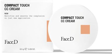 Face D - CC Compact Cream foundation corrector med hyaluronsyra och E-vitamin, 8,5 g (medium)