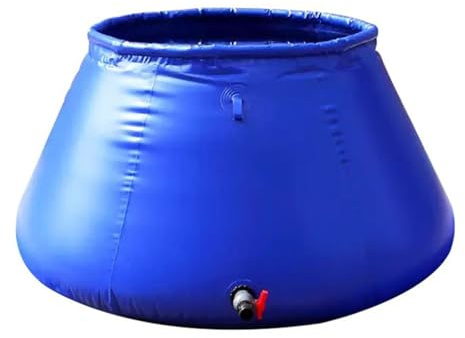 Yinian Contenedor de Almacenaje de Agua Barril de Agua de Lluvia Tanque de Agua con Grifo Bolsa Agua Blanda Gran Capacidad Portátil y Plegable para Suministro de Agua de Emergencia, Riego(Size:200L)