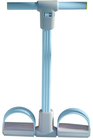6 Tubes Corde De Résistance À L'étirement Pédale Corde De Tension, Multifonction Bande De Résistance avec Affichage LED, Bande Élastique Extensible avec Pédale pour Cheville Équipement De Fitness