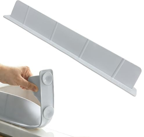 QQdou Kitchen Sink Splash Guard, Upgraded Version 52cm Silicone Water Splash Guard With Suction Cup, Reusable Splash Protector for Faucet, Washing Dishes, Kitchen Sink