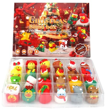 Julanka adventskalender | Rolig badkalender jul nedräkningskalender - 24 dagars mini samlarleksaker för, födelsedagsfest,