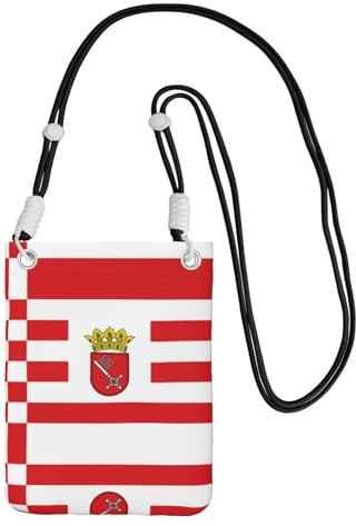 BOXILTD Bremen banner telefonväska crossbody – mobiltelefon crossbody-väska med justerbar rem för daglig användning och pendling