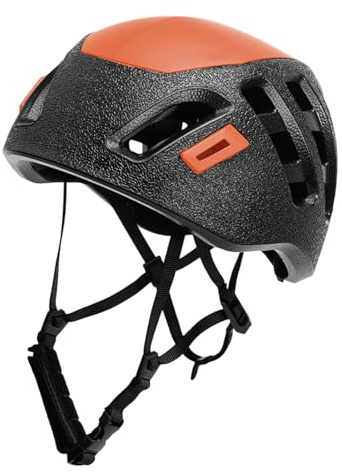 Oxtxuzdm Casco deportivo ligero y transpirable con absorción de golpes, casco de escalada para espeleología al aire libre y montañismo, casco de escalada para hombre