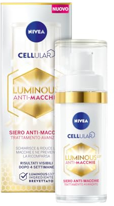 NIVEA Luminous630 Siero Viso Anti-Macchie Trattamento Avanzato 30 ml, Siero antimacchia viso per una pelle luminosa, Siero viso Acido Ialuronico e Thiamidol brevettato per tutti i tipi di macchie