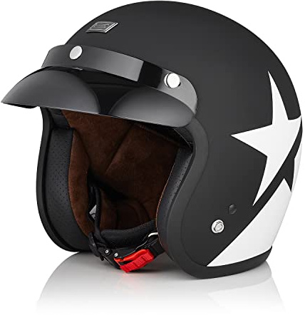 ORIGINE Open Motorcycle Jet Casco ECE Homologado Scooter Casco con Visera