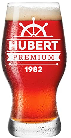 polar-effekt Bierglas 0,5 L mit Gravur für Männer - Bier-Glas mit Wunschname - Pilsglas Weizenglas Craft-Beer Geburtstag, Weihnachten, Vatertag