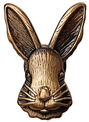 URPIZY Boutons de placard vintage chic en forme de lapin en alliage de zinc pour chambre d'enfant