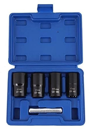 5 PCS Twist Socket Set, Lug Nut Remover Extractor Tool Metric Bolt and Lug Nut Extractor Socket Tools, 1/2 Drive Impact Extractor Tool for Removing Rust Deformation Peeling (One Size 5PCS)