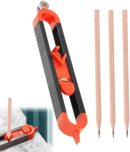 4PCS Scribing Tool Adjustable Contour Gauge MultifunctionProfile Gauge Tool Ensure Accuracy for Home Improvement and Professional Workers for Lnstall Tile Lay Laminate Cut Carpet Check Dimensions