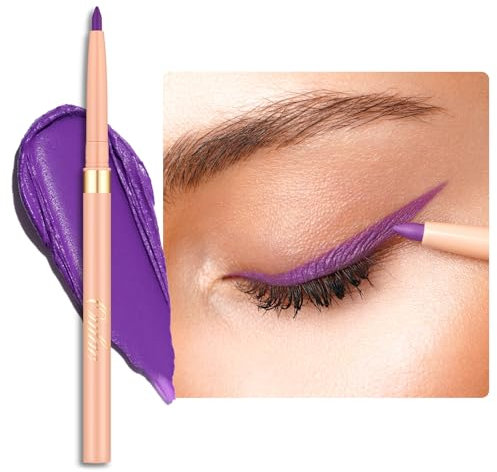 OULAC Crayon Yeux Waterproof, Eye Liner Pourpre Mat avec Couleur Intense, Eyeliner Anti-salissures Texture Lisse et Crémeuse, Tenue 12h+, Vegan (08) Well-dressed