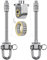 SELEWARE Set of 2 Deckenhaken Schwerlast Schaukelhaken Schaukel - 304 Edelstahl Holzbalken Deckenhalterung mit Lagern für Hängesessel Veranda Terrasse Spielplatz Schaukelaufhänger