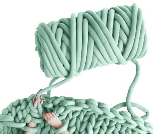 RANJIMA Chunky Yarn ullgarn XXL handstickning 500 gram/25 m ullslanggarn tjock ull för nybörjare, filtar och väskor, handstickning gör-det-själv