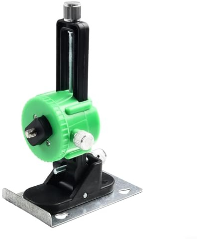 Zeroupshop Soporte de montaje en pared ajustable para nivel láser con movimiento lateral de 30 mm, soporte de herramientas de metal, color negro y verde
