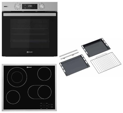 Bauknecht BAKO 466 Steam RAD - Placa de cocción de horno empotrable con 12 funciones/Gentle Steam/EEK A+/vitrocerámica/60 cm/Inox