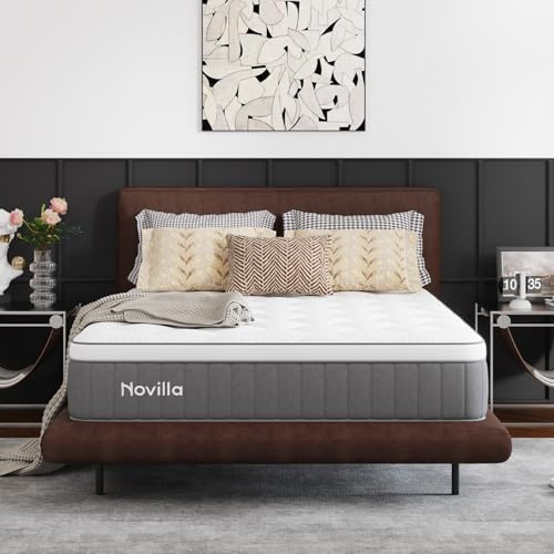 Novilla Matratze 90x200 cm, 25 cm Höhe Härtegrad H4 Kühlende & atmungsaktive 7-Zonen Kaltschaummatratze, Memoryschaum & Komfortschaum Rollmatratze, Oeko-TEX Zertifiziert atmungsaktiver Bezug