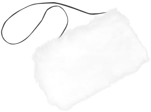 ANDRESLAD Calentador de Manos de Mujer con de Piel Sintética Blanca Suave y Cálida Accesorio para Invierno y Eventos Formales Regalo Práctico para Madres y Abuelas
