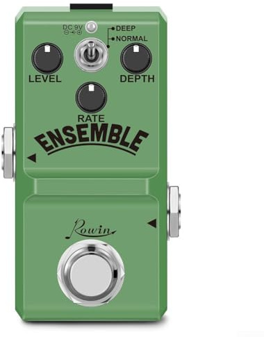 Chorus Gitarren-Effektpedal von Rowin für Nano für E-Gitarre und Bass, tragbares Blockpedal mit glattem, nachhaltigem Klang