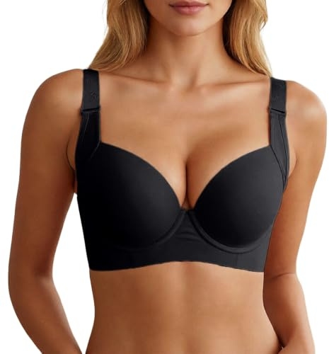 Dirndl BH Damen Push Up extrem Große Größen Balconette Tracht Dirndl-BH Sexy Still-BH klassische Damen-BHS bequem weich Dirndlbluse, C01 negro., 105F