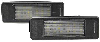 AUTO-STYLE Satz LED Nummerschildbeleuchtung kompatibel mit Citroën/Peugeot diverse Modelle - Version 2