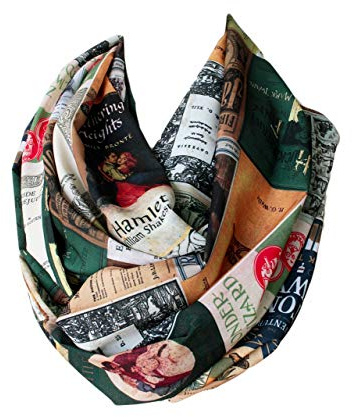 Etwoa's Literary Book Covers Infinity Scarf Circle Loop Scarf