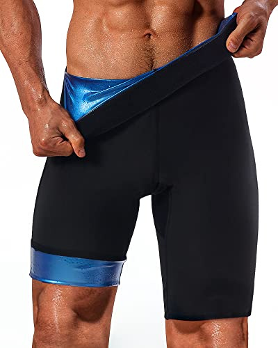 LMCOB Herrbastu korta byxor varm termo leggings kompression hög midja gym träning fitness träning kroppsformare bastu kostym