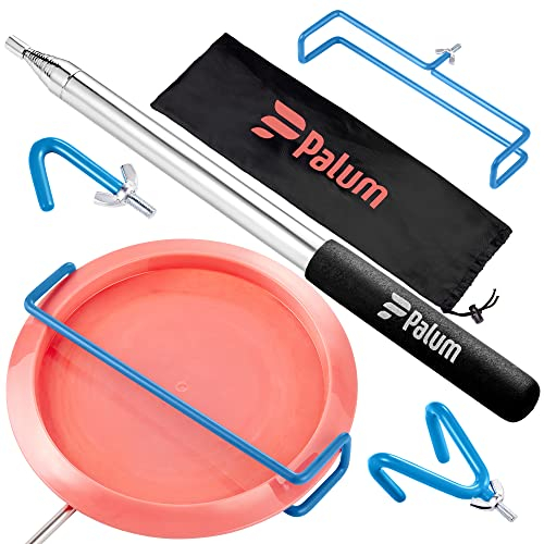 Palum Disc Golf Retriever Pole 4,8 m – Teleskopscheiben Retriever mit robustem Edelstahlrahmen und Tragetasche – Ausziehbarer Zubehörgreifer zum Auffangen von Scheiben in Wasser, Bäumen, Büschen