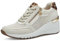 MARCO TOZZI by Guido Maria Kretschmer Damen Wedge Sneaker Keilabsatz mit Schnürsenkeln und Reißverschluss, Beige (Cream/Leo), 40