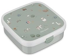 Mepal - Große Lunchbox Campus – Lunchbox bento für Kinder – enthält 2 wasserdichte Boxen & eine Gabel – Bento-mikrowellengeeignet – 2 x 200 + 1250 ml – Little Farm