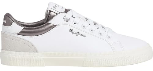 Pepe Jeans Kenton Court WSneaker para Mujer, Gris Dark Shadow Grey, 6 UK