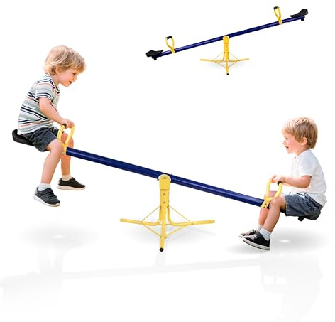 Mobiclinic®, Balancín Infantil Giratorio 360º, 200x66x35 cm, 2 Plazas, Agarre con Espuma, Máx. 70 kg, Gancho de Sujeción a la Superficie, Sube y Baja Infantil, Seguro y Estable, Mobifun