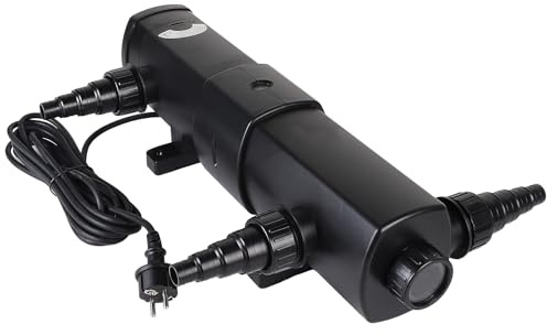 CPROSP UV Teichklärer 4500 l/h 24W, UVC Klärer Teich mit UV-Lampe, Algenvernichter für Gartenteich Pool Aquarium, Lichtfilter zur Algenbekämpfung, CUV-224
