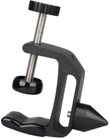 BIUDECO Soporte para Clarinete Negro Multifuncional de Abs y Metal, Abrazadera Ajustable para Pulir Corcho, Accesorio para Instrumento de Viento, Soporte de Almacenamiento de Escritorio