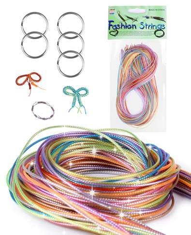 LAOYE 40 cintas Scoubidou con purpurina Scooby Dou con efecto metálico
