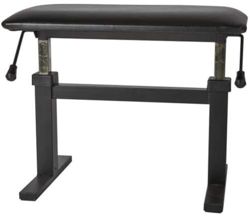 GEWA Pianobank Deluxe Auto Lift XL, stabiles Metallgestell, Bezug Kunstleder schwarz