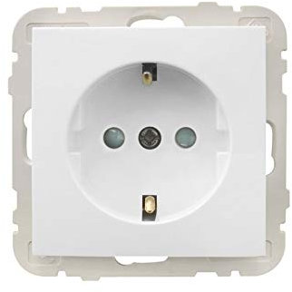 WITTKOWARE Elektroinstallation Schalter-/Steckdosenprogramm LOGUS 90 signalweiß, Schutzkontakt-Steckdose, 16A/230V~, mit Steckklemmen und Berührungsschutz