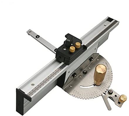 belupai Gehrungslehre, 450 mm, T-Schiene mit Winkelgehrungslehre, Tischsäge, Zaunsystem, Gehrungslehre für Tischsäge, Frästisch