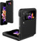 Verco Kompatibel mit Samsung Galaxy Z Flip 4 Hülle, Matte Rückschale Schutzhülle für Samsung Z Flip 4 Case Silikon Handyhülle - Schwarz