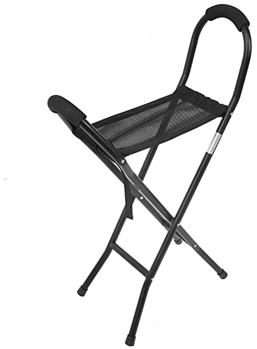 Bastone da Passeggio con Sedile, Sedia Pieghevole Portatile con Bastone da Passeggio, Sedie Pieghevoli con Bastone da Passeggio per Adulti, Bastoni da Passeggio con Sedile