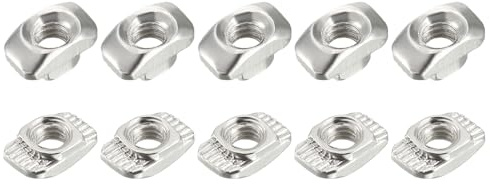 METALLIXITY Tuercas en T Deslizantes (Rosca M4) 10 piezas, Tuercas en T de Cabeza de Martillo de Acero al Carbono para Perfil de Extrusión de Aluminio Serie 2020