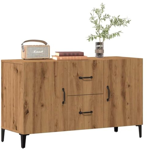 Gecheer Sideboard Artisan-Eiche 100x36x60 cm Holzwerkstoff