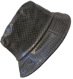 Bonnet de Pluie imperméable, Pliable pour Femmes avec Motif à Pois et Doublure intérieure, idéal pour la randonnée et Les Longues promenades sous la Pluie. (FR/ES, Numérique, 57, 58, Vert Clair)
