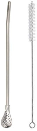 Spoon paglia staccabile - di paglia filtrata e cucchiaio, agitatore di filtro riutilizzabile | Pistette da bomba che bevono per caffè, tè e zuppa, strumento da cucina multifunzionale, sicuro per l'uso